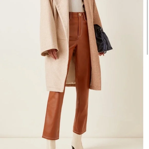 Staud Two-Tone Houndstooth Knit Coat. s - Picture 4 of 7